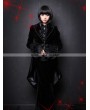 Pentagramme Black Velvet Gothic Swallow-Tailed Coat for Women