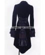 Pentagramme Black Velvet Gothic Swallow-Tailed Coat for Women