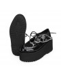 Black Gothic Bat Platform Shoes for Women