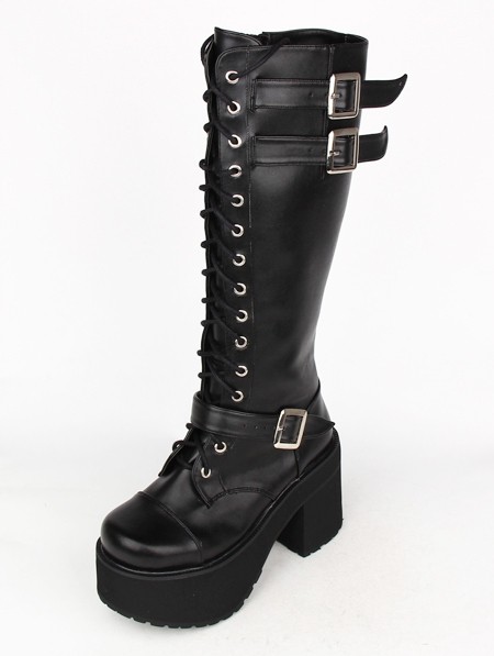 punk lace up boots