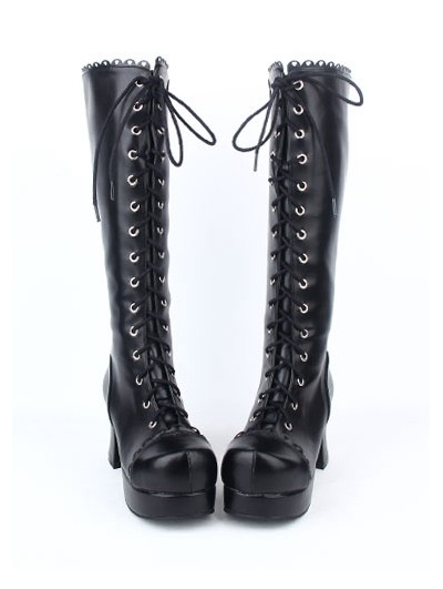 high heel gothic boots