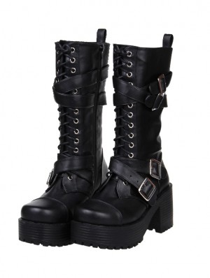 black goth shoes