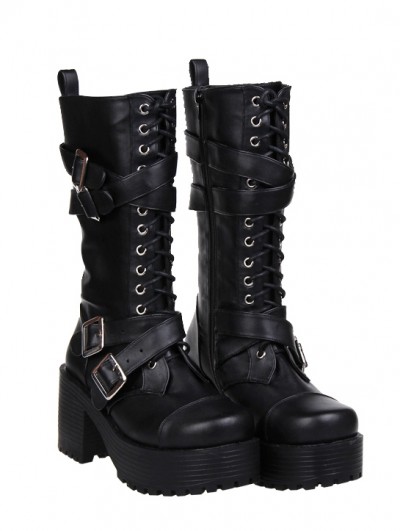 chunky punk boots