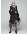 Punk Rave Black Retro Masquerade Gothic Coat for Women