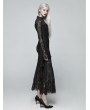 Punk Rave Black Gothic Daily Wear Lace Maxi Dress