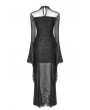 Punk Rave Black Gothic Daily Wear Lace Maxi Dress