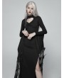 Punk Rave Black Gothic Kimono Sleeve Maxi Dress