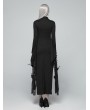 Punk Rave Black Gothic Kimono Sleeve Maxi Dress