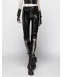 Punk Rave Black Gothic Punk Pressure Latex Trousers for Women