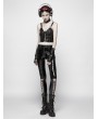 Punk Rave Black Gothic Punk Pressure Latex Trousers for Women