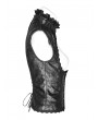 Punk Rave Black Gothic Steampunk Vintage Floral Vest for Women