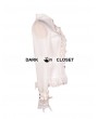 Pentagramme White Sheer Long Sleeves Ruffle Gothic Blouse for Women