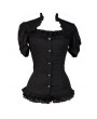 Pentagramme Black Short Sleeves Gothic Cap Blouse for Women