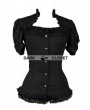 Pentagramme Black Short Sleeves Gothic Cap Blouse for Women