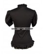 Pentagramme Black Short Sleeves Gothic Cap Blouse for Women