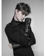 Punk Rave Black Gothic Punk Metal Gloves for Men