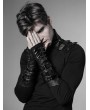 Punk Rave Black Gothic Punk Metal Gloves for Men