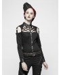 Punk Rave Black Sexy Gothic Punk Hollow Out Shirt for Women