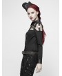 Punk Rave Black Sexy Gothic Punk Hollow Out Shirt for Women