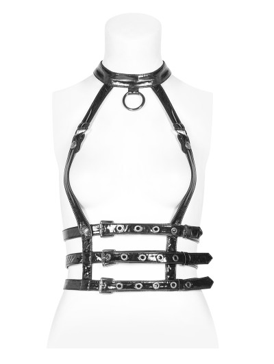 Punk Rave Black Gothic Punk Spine Shaped Harness