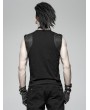 Punk Rave Black Gothic Punk Personality Skeleton Vest Top for Men