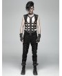 Punk Rave Black Gothic Punk Personality Skeleton Vest Top for Men
