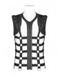 Punk Rave Black Gothic Punk Personality Skeleton Vest Top for Men