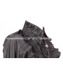 Pentagramme Black Pattern Long Sleeves Ruffle Gothic Blouse for Men