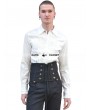 Pentagramme White Long Sleeves Gothic Blouse for Men