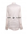 Pentagramme White Long Sleeves Gothic Blouse for Men