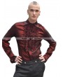 Pentagramme Wine Red Long Sleeves Gothic Blouse for Men