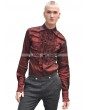 Pentagramme Wine Red Long Sleeves Gothic Blouse for Men