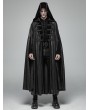 Punk Rave Black Gothic Retro Mystic Hooded Cloak for Men