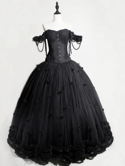 Rose Blooming Romantic Black Gothic ...