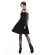 Dark in Love Elegant Black Gothic Lace Off-the-Shoulder Party Dress