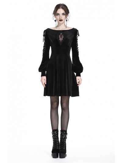 black velvet gothic dress