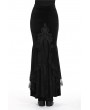 Dark in Love Black Gothic Velvet Long Fishtail skirt