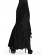 Dark in Love Black Gothic Velvet Long Fishtail skirt