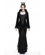 Dark in Love Black Gothic Velvet Long Fishtail skirt