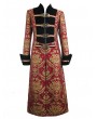 Devil Fashion Vintage Red Gothic Pirate Long Coat for Men