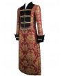 Devil Fashion Vintage Red Gothic Pirate Long Coat for Men