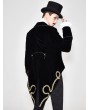 Devil Fashion Black Vintage Gothic Stage Performance Party Tail Coat for Men