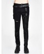 Devil Fashion Black Gothic Punk Slim Pants for Men