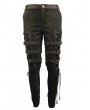 Devil Fashion Gothic Steampunk Buckle Belt Pants for Men