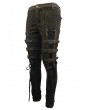 Devil Fashion Gothic Steampunk Buckle Belt Pants for Men