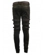 Devil Fashion Gothic Steampunk Buckle Belt Pants for Men