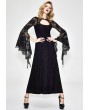 Devil Fashion Black and Purple Romantic Gothic Lace Sexy Maxi Dress