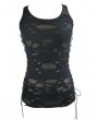 Devil Fashion Black Gothic Summer Hole Tank Top for Women