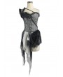 Eva Lady Sliver Vintage Pattern Gothic One-Shoulder Corset Top for Women