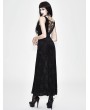 Eva Lady Black and Purple Sexy Gothic Lace Maxi Formal Dress
